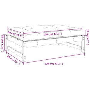 vidaXL Fotpall för trädgården 120x80 cm massivt douglasträ - Bild 9