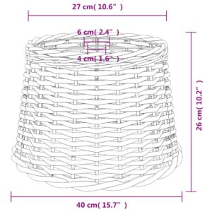 vidaXL Taklampskärm vit Ø40x26 cm korgmaterial - Bild 6