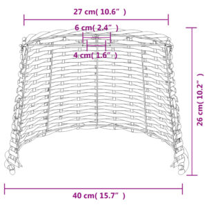 vidaXL Taklampskärm vit Ø40x26 cm korgmaterial - Bild 7