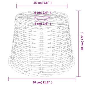 vidaXL Taklampskärm brun Ø30x20 cm korgmaterial - Bild 6