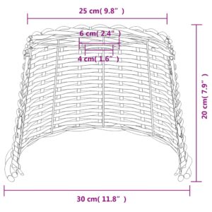 vidaXL Taklampskärm brun Ø30x20 cm korgmaterial - Bild 7