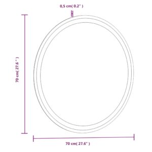 vidaXL Badrumsspegel LED 70 cm rund - Bild 12