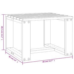 vidaXL Solsängar 2 st med bord svart massiv furu - Bild 10