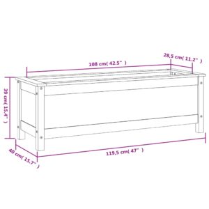 vidaXL Odlingslåda på ben 119,5x40x39 cm honungsbrun massiv furu - Bild 9