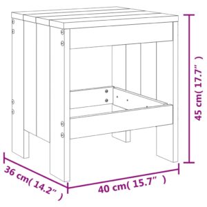 vidaXL Trädgårdspallar 2 st svart 40x36x45 cm massiv furu - Bild 9