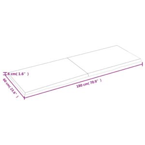 vidaXL Hyllplan 180x60x(2-4) cm obehandlad massiv ek - Bild 6