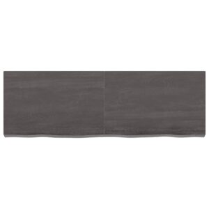 vidaXL Vägghylla mörkbrun 120x40x(2-6) cm behandlad massiv ek - Bild 3