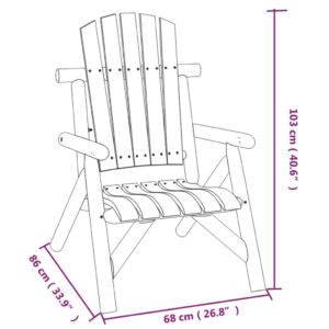 vidaXL Loungegrupp 3 delar massivt granträ - Bild 6