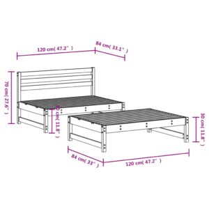 vidaXL Loungegrupp 2 delar impregnerad furu - Bild 6