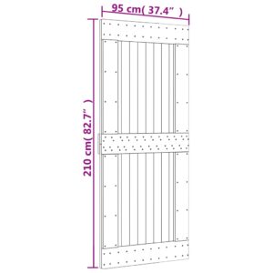 vidaXL Dörr NARVIK 95x210 cm massiv furu - Bild 9