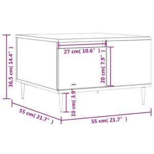 vidaXL Soffbord vit 55x55x36,5 cm konstruerat trä - Bild 11