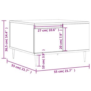 vidaXL Soffbord brun ek 55x55x36,5 cm konstruerat trä - Bild 11