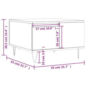 vidaXL Soffbord svart 55x55x36,5 cm konstruerat trä - Bild 11