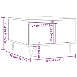 vidaXL Soffbord betonggrå 55x55x36,5 cm konstruerat trä - Bild 11