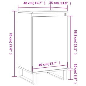 vidaXL Byrå betonggrå 40x35x70 cm konstruerat trä - Bild 12