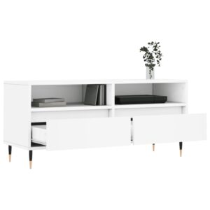 vidaXL Tv-bänk vit 100x34,5x44,5 cm konstruerat trä - Bild 4