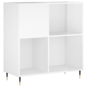 vidaXL Stereobänk vit högglans 84,5x38x89 cm konstruerat trä - Bild 2