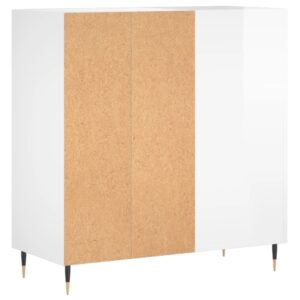 vidaXL Stereobänk vit högglans 84,5x38x89 cm konstruerat trä - Bild 6