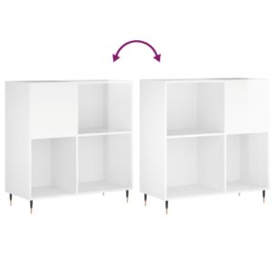 vidaXL Stereobänk vit högglans 84,5x38x89 cm konstruerat trä - Bild 7