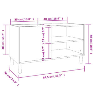 vidaXL Stereobänk sonoma-ek 84,5x38x48 cm konstruerat trä - Bild 8