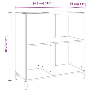 vidaXL Stereobänk sonoma-ek 84,5x38x89 cm konstruerat trä - Bild 9