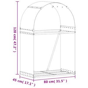 vidaXL Vedställ silver 80x45x120 cm galvaniserat stål - Bild 9