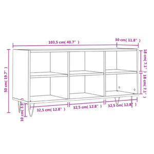 vidaXL Tv-bänk svart 103,5x30x50 cm konstruerat trä - Bild 9