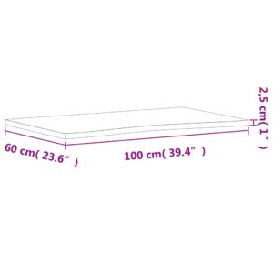 vidaXL Bordsskiva 100x(55-60)x2,5 cm massivt bokträ - Bild 8