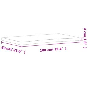 vidaXL Bordsskiva 100x(55-60)x4 cm massivt bokträ - Bild 8