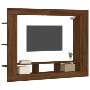 vidaXL Tv-hylla brun ek 152x22x113 cm konstruerat trä - Bild 3