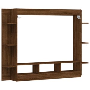 vidaXL Tv-hylla brun ek 152x22x113 cm konstruerat trä - Bild 6