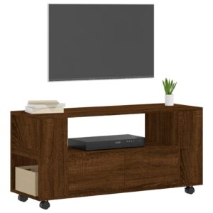 vidaXL Tv-bänk brun ek 102x34,5x43 cm konstruerat trä - Bild 3