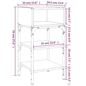 vidaXL Sängbord 2 st sonoma-ek 35x34,5x70 cm konstruerat trä - Bild 10