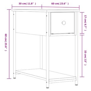 vidaXL Sängbord svart 30x60x60 cm konstruerat trä - Bild 10