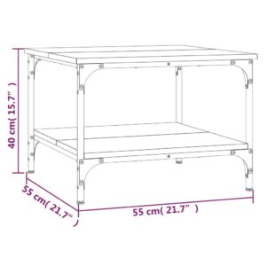 vidaXL Soffbord svart 55x55x40 cm konstruerat trä - Bild 9