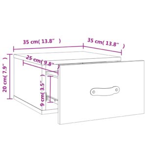 vidaXL Väggmonterat sängbord betonggrå 35x35x20 cm - Bild 12