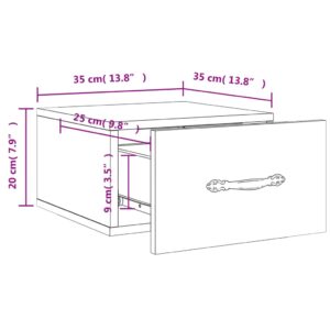 vidaXL Väggmonterat sängbord vit 35x35x20 cm - Bild 12