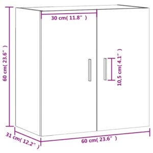 vidaXL Väggskåp sonoma-ek 60x31x60 cm konstruerat trä - Bild 12