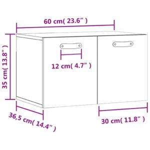 vidaXL Väggskåp svart 60x36,5x35 cm konstruerat trä - Bild 12