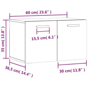 vidaXL Väggskåp vit högglans 60x 36,5x35 cm konstruerat trä - Bild 12