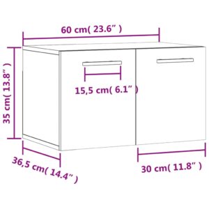 vidaXL Väggskåp svart 60x36,5x35 cm konstruerat trä - Bild 12