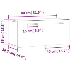 vidaXL Väggskåp betonggrå 80x36,5x35 cm konstruerat trä - Bild 12