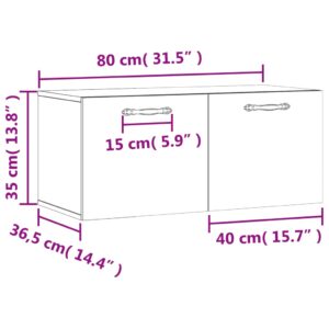 vidaXL Väggskåp vit högglans 80x36,5x35 cm konstruerat trä - Bild 12