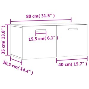 vidaXL Väggskåp brun ek 80x36,5x35 cm konstruerat trä - Bild 12