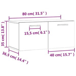 vidaXL Väggskåp vit 80x36,5x35 cm konstruerat trä - Bild 12