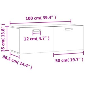 vidaXL Väggskåp svart 100x36,5x35 cm konstruerat trä - Bild 12