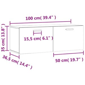 vidaXL Väggskåp vit 100x36,5x35 cm konstruerat trä - Bild 12