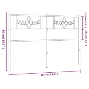 vidaXL Huvudgavel metall vit 160 cm - Bild 7