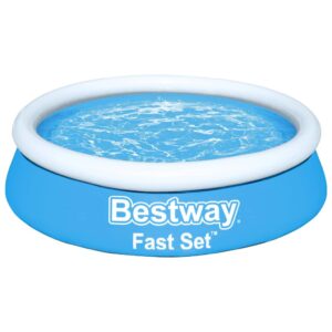 Bestway Uppblåsbar pool Fast Set rund 183x51 cm blå - Bild 2