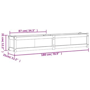 vidaXL Odlingslådor 2 st vit massiv furu - Bild 11